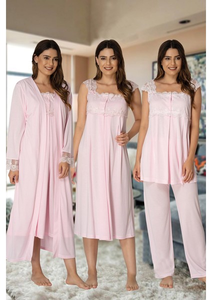 2305 Pembe Lohusa Hamile 4'lü Set