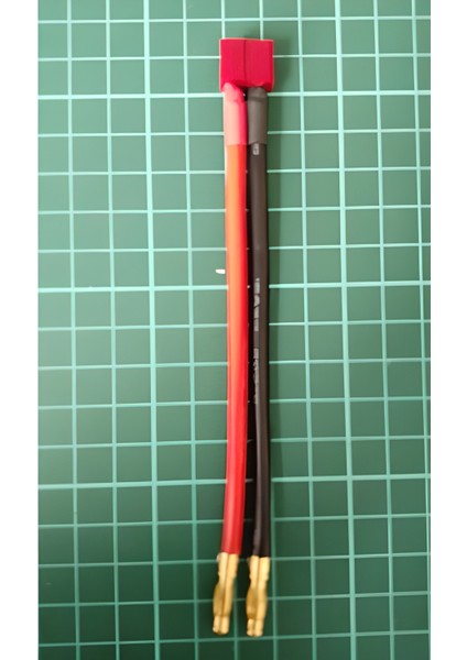 Dişi-Erkek Lipo Pil Şarj Kablosu 15 cm 16AWG T-Plug