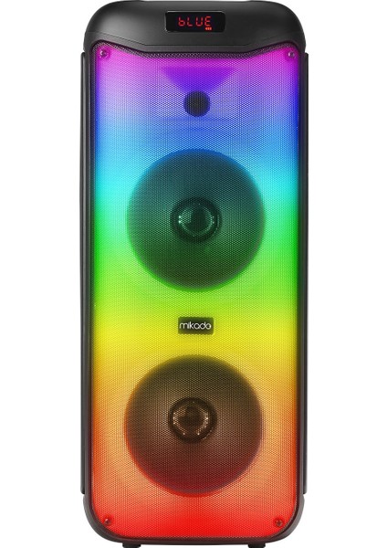 MD-40KP 40W Tws Fmli Rgb Işıklı Kablosuz Mikrofonlu Toplantı-Parti Kule Bluetooth Hoparlör