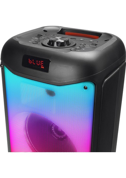 MD-40KP 40W Tws Fmli Rgb Işıklı Kablosuz Mikrofonlu Toplantı-Parti Kule Bluetooth Hoparlör