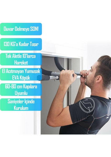 Kapı Barfiksi Çok Fonksiyonlu Mekik Şınav Barfix Aleti Demiri Çubuğu Chin Up Pull Up Demiri