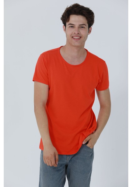 Rahat Fit Erkek Tshirt 5001-OR
