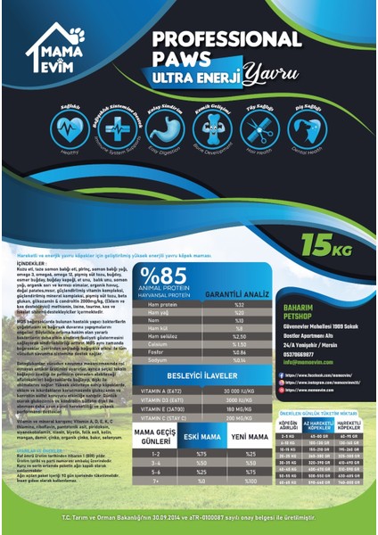 Ultra Enerji Kuzulu & Somonlu Yavru Köpek Maması 15KG fiyatları