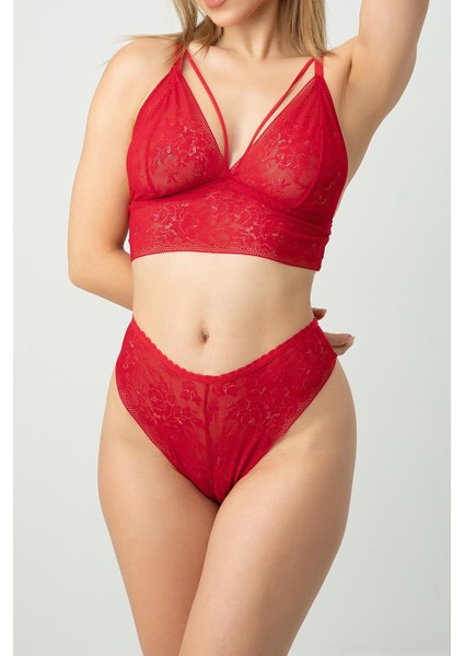 Dolgusuz Hazel Dantel Bralet Takım