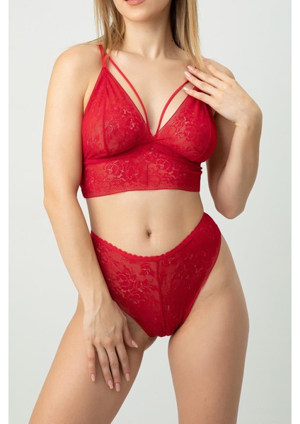Dolgusuz Hazel Dantel Bralet Takım