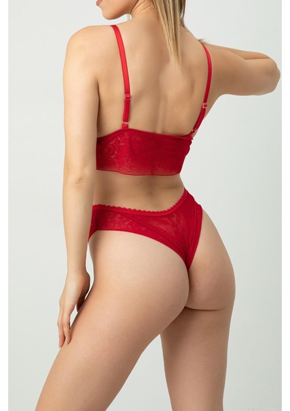 Dolgusuz Hazel Dantel Bralet Takım