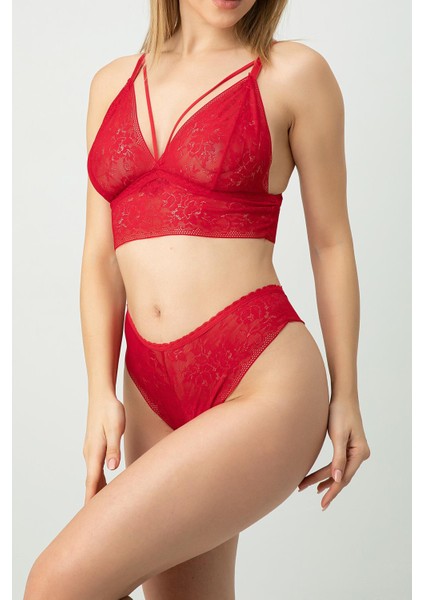 Dolgusuz Hazel Dantel Bralet Takım
