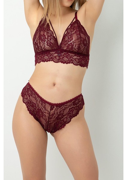 Balensiz Dantelli Bralet Takım
