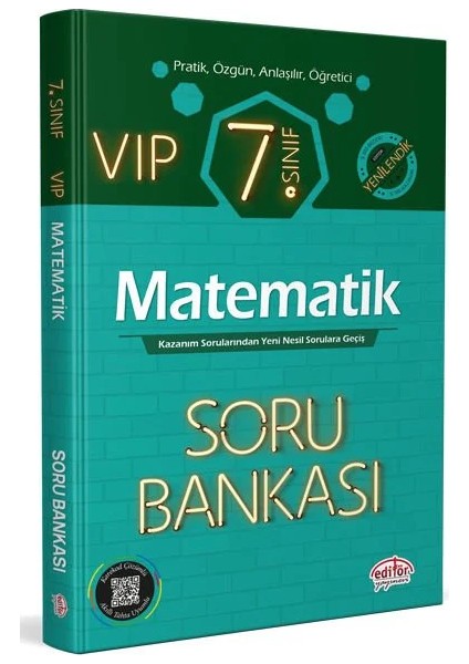 Editör Yayınları 7. Sınıf Vıp Matematik Soru Bankası