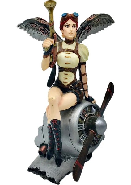 Steampunk Serisi Fantastik Kadın Savaşçı Biblo