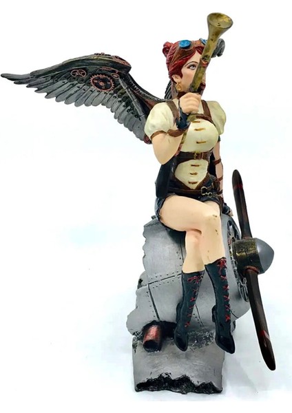 Steampunk Serisi Fantastik Kadın Savaşçı Biblo