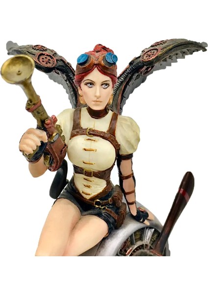 Steampunk Serisi Fantastik Kadın Savaşçı Biblo