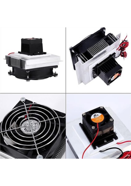 Termo Elektrik Peltier Hava Soğutucu Sistem DC 12V 6A 60W Mini Klima Buzdolabı Araba Soğuk Hava