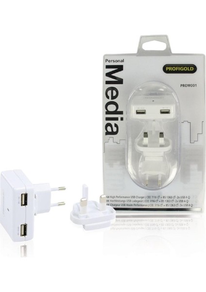 Prom1 USB Adaptör 2x USB 2,4+1AMPER