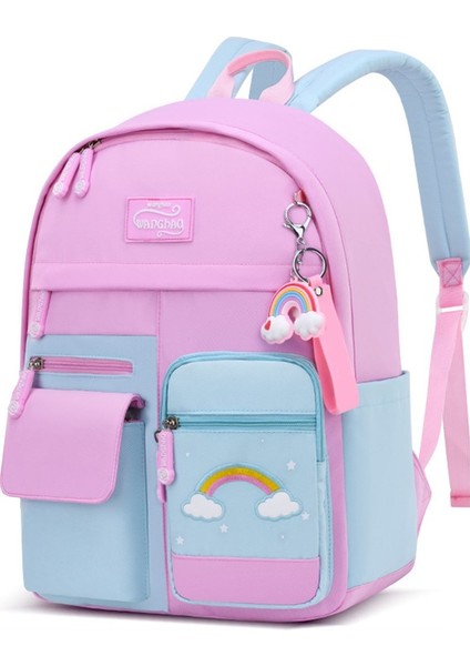 Büyük Kapasiteli Çok Bölmeli Sırt Çantası - Pembe (Yurt Dışından)