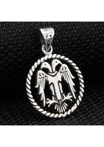 925 Ayar Gümüş Çift Başlı Selçuklu Kartalı Motifli Erkek Kolye Ucu fiyatları