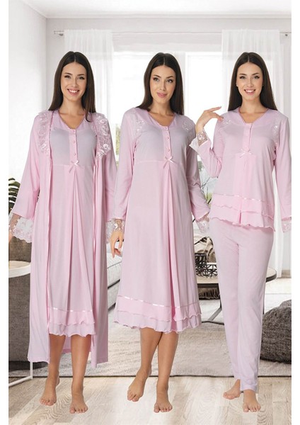 2426 Pembe Hamile Lohusa Set