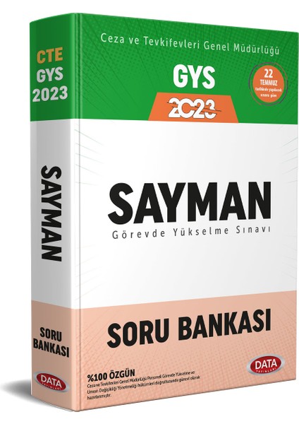 2023 GYS Ceza ve Tevkifevleri Sayman Soru Bankası