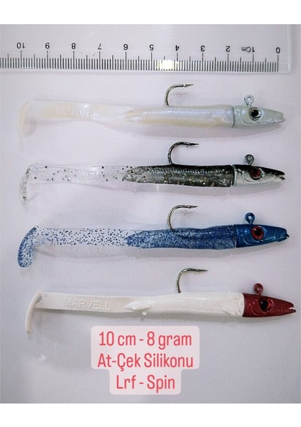 At-Çek Silikonu Lrf Spin 10 cm 8 gr 4' Lü Set