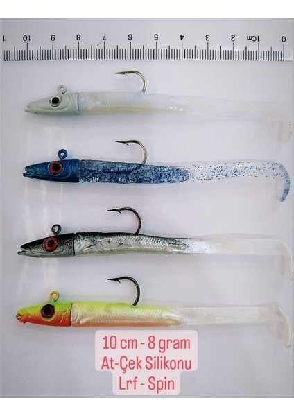 At-Çek Silikonu Lrf Spin 10 cm 8 gr 4' Lü Set