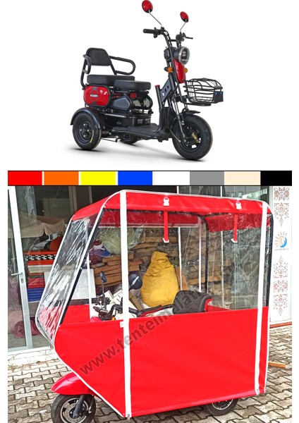 Kuba Motor Viper Sport 3 Tekerlekli Elektrikli Motosiklet Kışlık Tente
