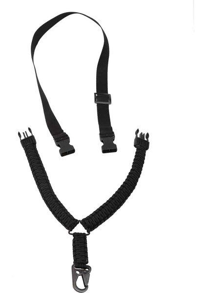 Tek Nokta Paracord Tüfek Askı Kayışı-Siyah