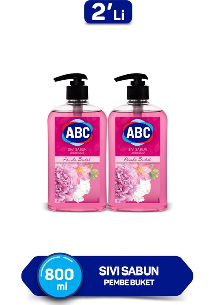 Abc Sıvı Sabun Pembe Buket 400 ml 2li