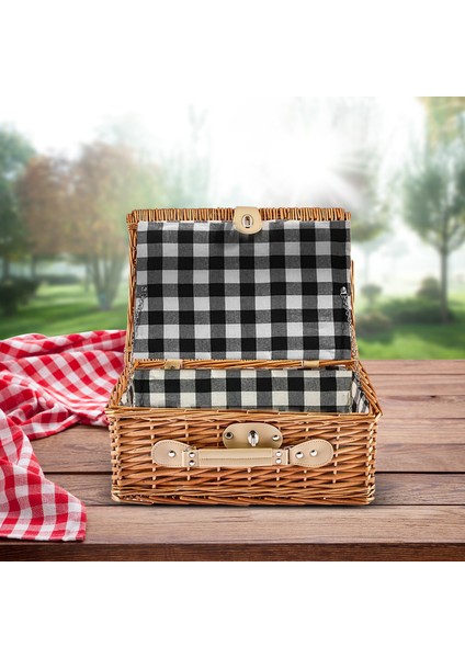 Wicker Hasır/Rattan Piknik Sepeti