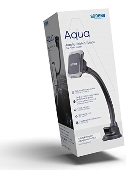 Telefon Tutucu Vantuzlu Miknatisli ST-202 Aqua Siyah