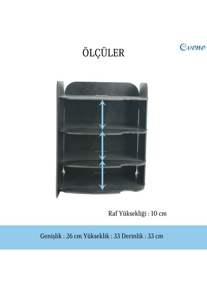 Dosya Düzenleyici Masa Üstü Organizer Ahşap Evrak Raflı Model 2