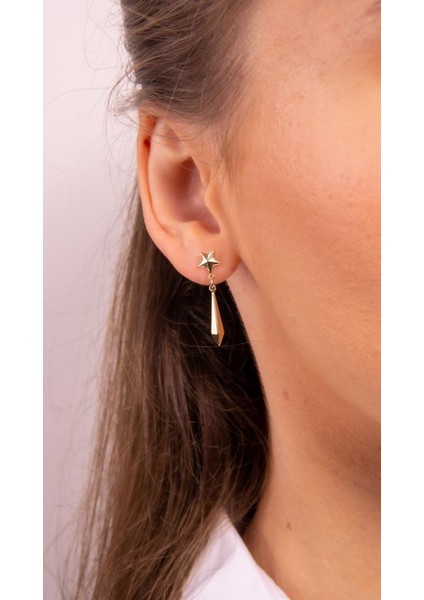 Altın Sallantılı Yıldız Küpe fiyatları