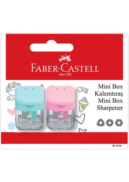 Castell Bls Minibox 2'li Kalemtıraş Pastel