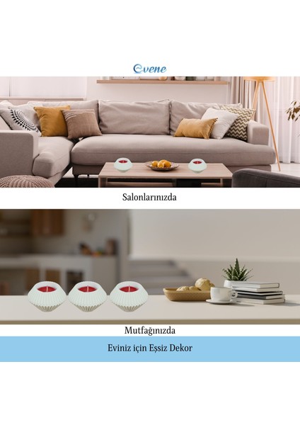Mumluk Şamdan 3 Adet Tealight Uyumlu Elmas Çizgili Model fırsatları