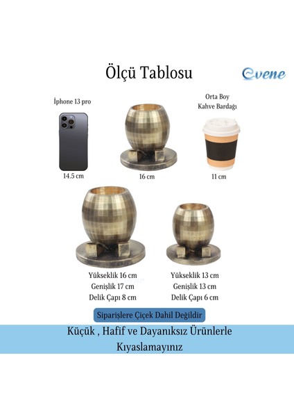 Saksı Çiçek Kaktüs Saksısı Lüx 17 cm Yuvarlak Ayaklı Saksı 2'li Set Çiçeklik