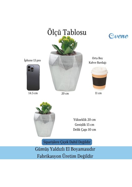 Saksı Çiçek Kaktüs Saksısı Lüx 15 cm Poly Desen Saksı Çiçeklik fiyatları