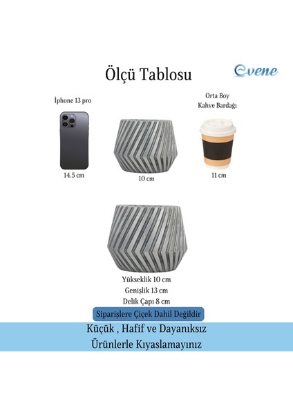 Saksı Çiçek Kaktüs Saksısı Lüx 13 cm Mekanik Dişli Desen Saksı Çiçeklik