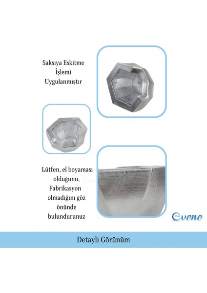 Ahşap Ayaklı Beton Saksı Dekoratif 1 Adet Önü Açık Model