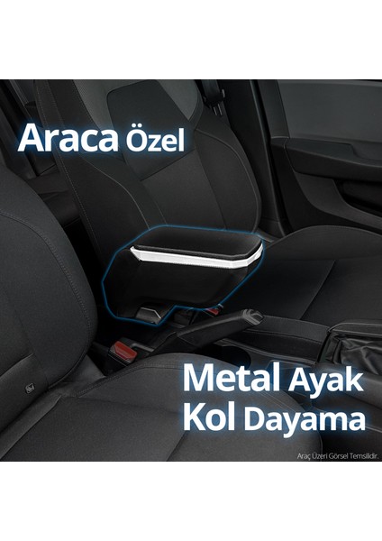 Citroen C-Elysee Kol Dayama Kolçak Çelik Ayaklı ABS Gri 2012-2017 A+ Kalite