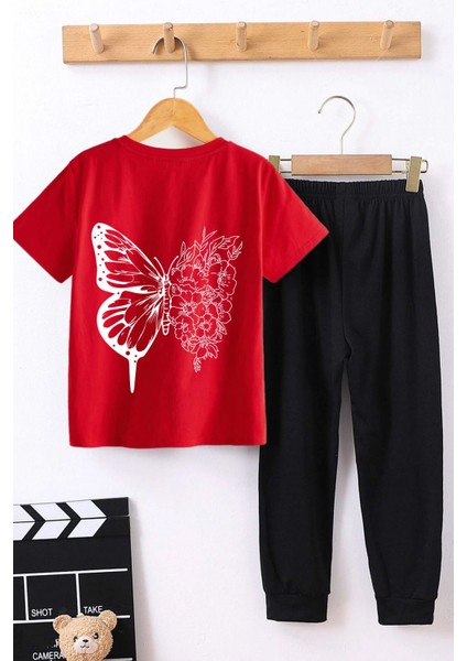 Çocuk Drawing Butterflies Alt - Üst Eşofman Takımı