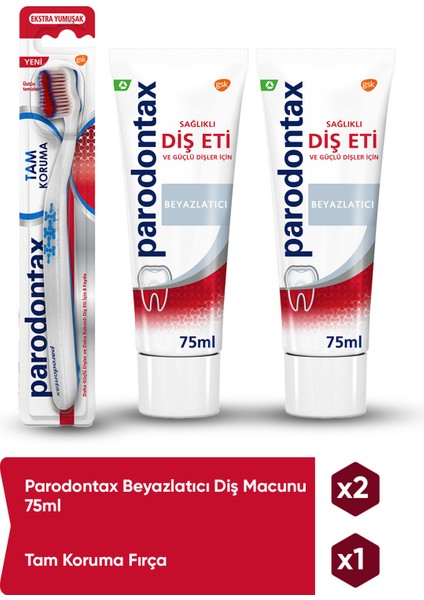 Diş Macunu 75Ml X 2+ Parodontax Yumuşak Diş Fırçası