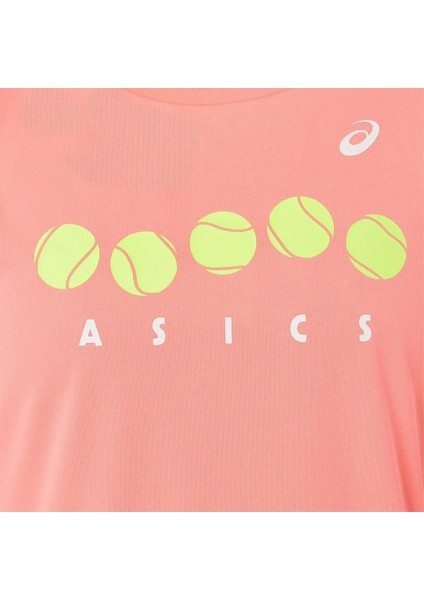 Tennis Graphic Tee Pembe Kız Çocuk Tenis Tişört