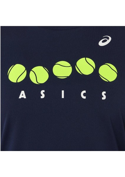 Tennis Graphic Tee Lacivert Kız Çocuk Tenis Tişört