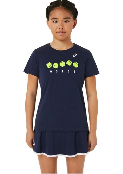 Tennis Graphic Tee Lacivert Kız Çocuk Tenis Tişört