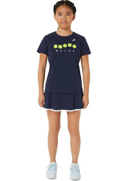 Tennis Graphic Tee Lacivert Kız Çocuk Tenis Tişört