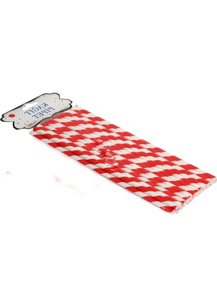 Pipet Kağıt Spiral Modeli (25 Adet) Kırmızı