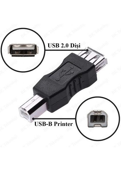 Dişi USB Erkek Yazıcı Çevirici Dişi USB Erkek Printer Çevirici Dişi USB Erkek USB B Çevirici