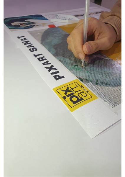 Kaplan ve Gül Pixart Sanat Elmas Mozaik Tablo Diamond Türkiye 53*53 fırsatları