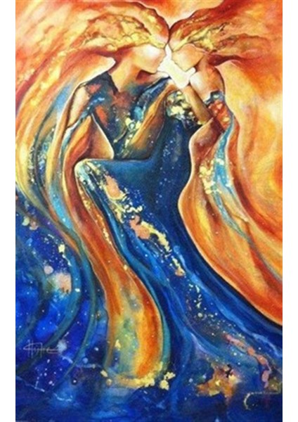 Renkler Eşliğinde Dans Pixart Sanat Elmas Mozaik Tablo Diamond Türkiye 48*76