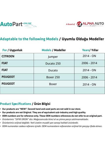 Ducato, Boxer, Jumper Için Ayna Sinyali Beyaz- Sol fiyatları