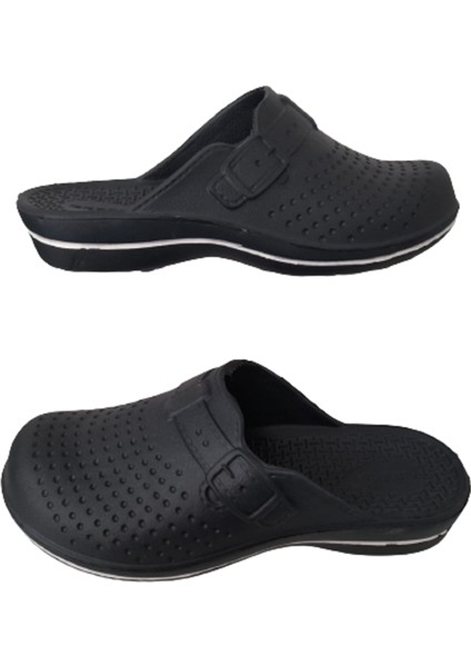 Unisex Lacivert-Beyaz Çizgili Banyo Balkon Terliği